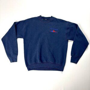 Vintage Air General Crewneck Sweatshirt Navy Blue Sz S/M Airplane Cargo